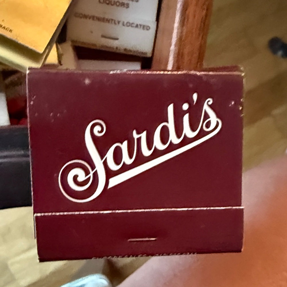 Sardi's Maroon Matchbook